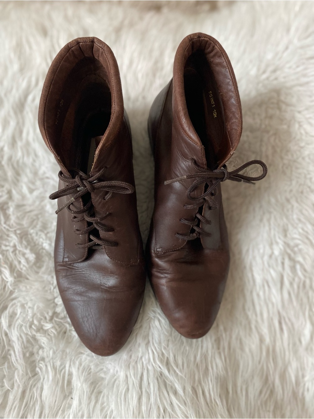 Naturalizers Brown Leather Lace-Up Women’s Ankle Boots S 10